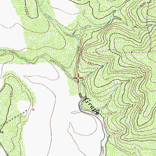Topographic Map of Wheeler Branch, TX
