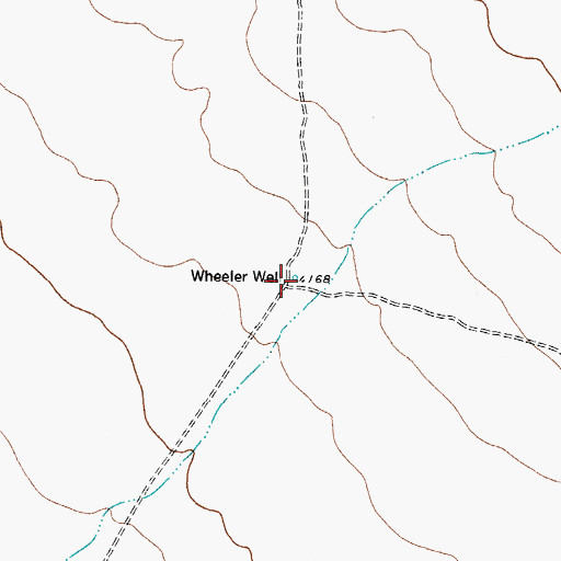Topographic Map of Wheeler Well, TX