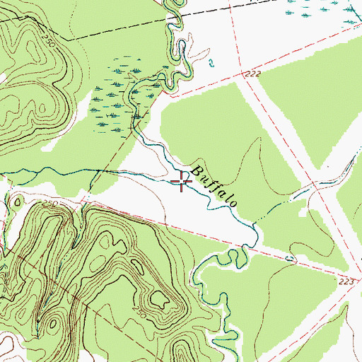 Topographic Map of Wheelock Creek, TX