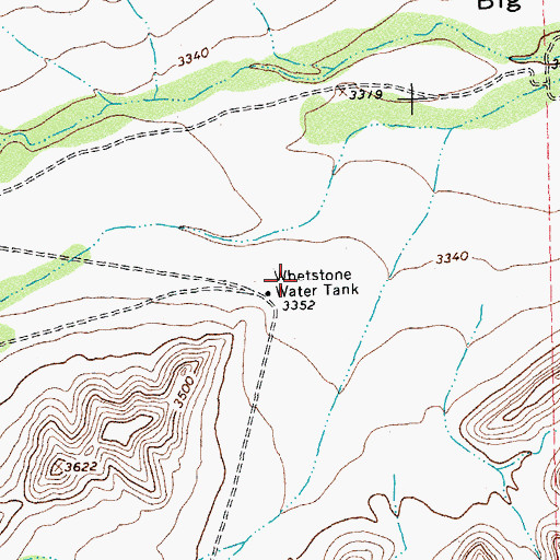 Topographic Map of Whetstone Water Tank, TX