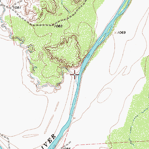 Topographic Map of Whiskey Creek, TX