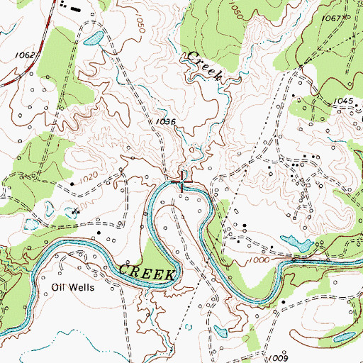 Topographic Map of Whisky Creek, TX