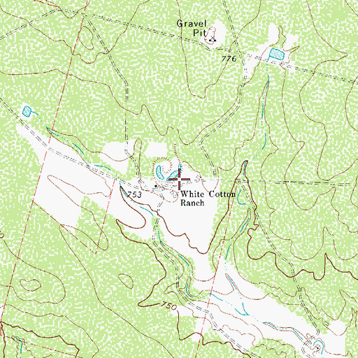 Topographic Map of White Cotton Ranch, TX