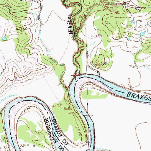 Topographic Map of White Creek, TX