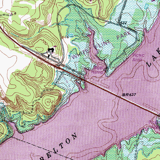 Topographic Map of White Flint Park, TX