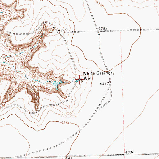 Topographic Map of White Grainery Well, TX