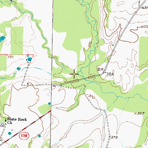 Topographic Map of White Oak Bayou, TX