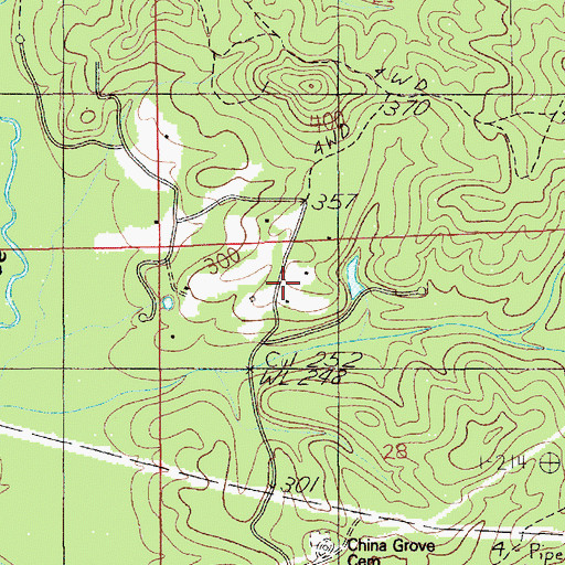 Topographic Map of AYS Youth Camp, AL