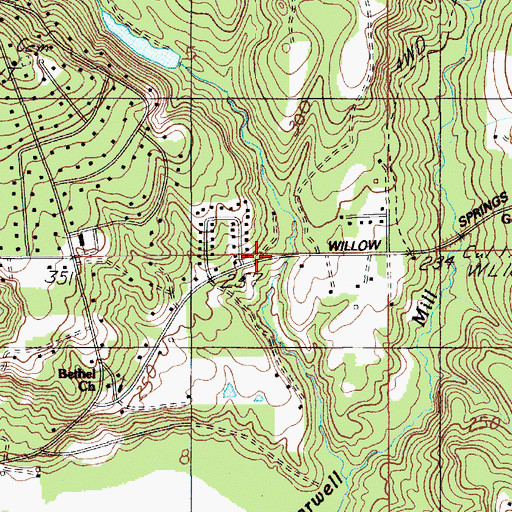 Topographic Map of Azalea Woods Estates, AL