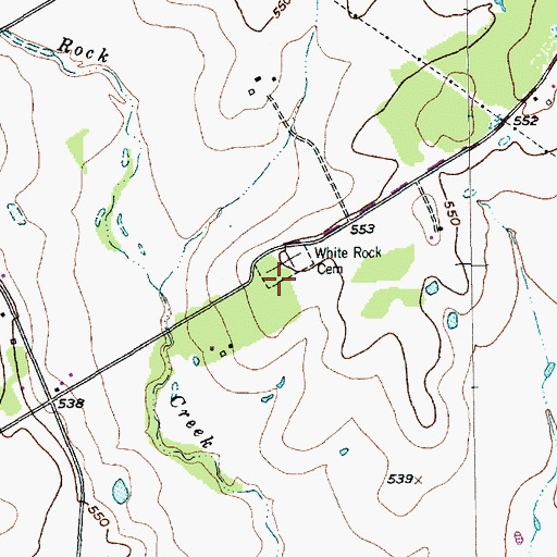 Topographic Map of White Rock Cemetery, TX