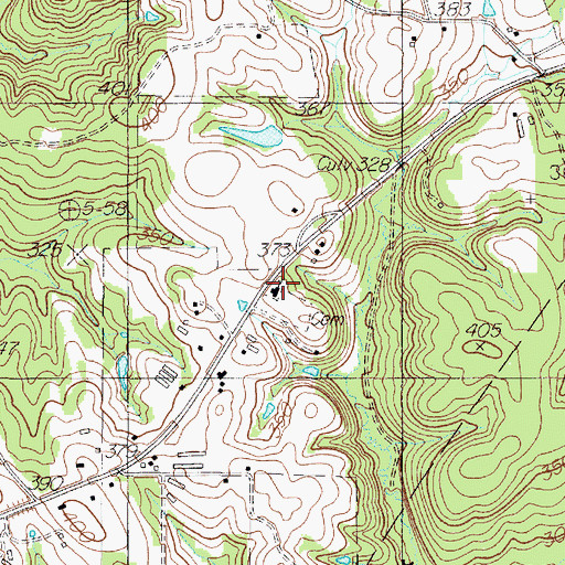 Topographic Map of White Rock Church, TX