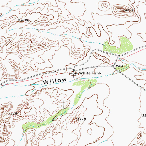 Topographic Map of White Tank, TX