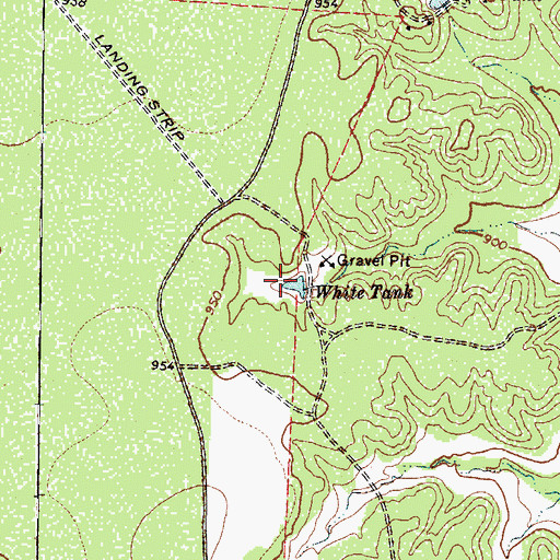 Topographic Map of White Tank, TX