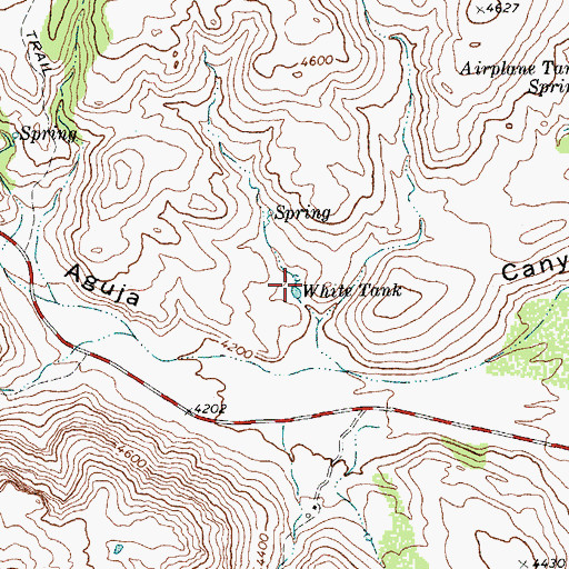 Topographic Map of White Tank, TX
