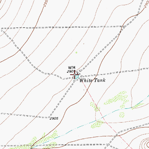Topographic Map of White Tank, TX