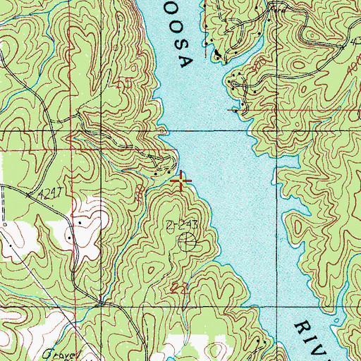 Topographic Map of Big Branch, AL