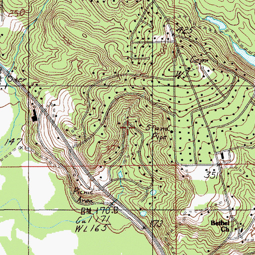 Topographic Map of Blue Ridge Estates, AL