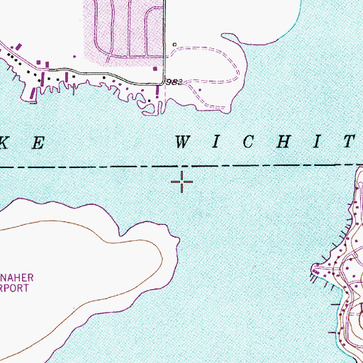 Topographic Map of Lake Wichita, TX