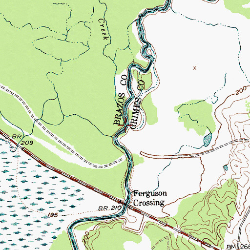 Topographic Map of Wickson Creek, TX