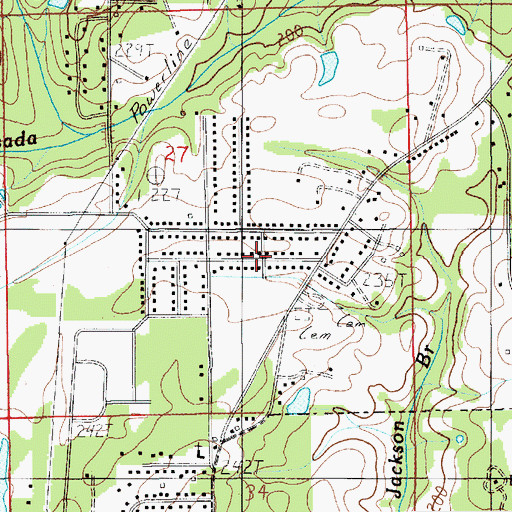 Topographic Map of Broadmoor, AL