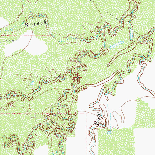 Topographic Map of Wild Horse Creek, TX