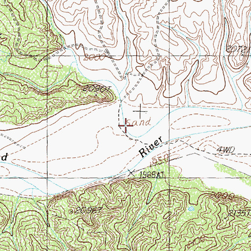 Topographic Map of Wildcat Creek, TX