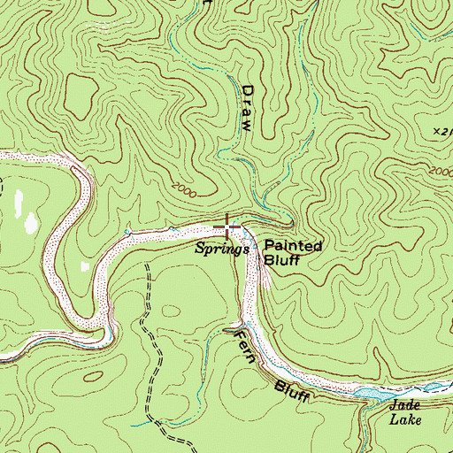 Topographic Map of Wildcat Draw, TX