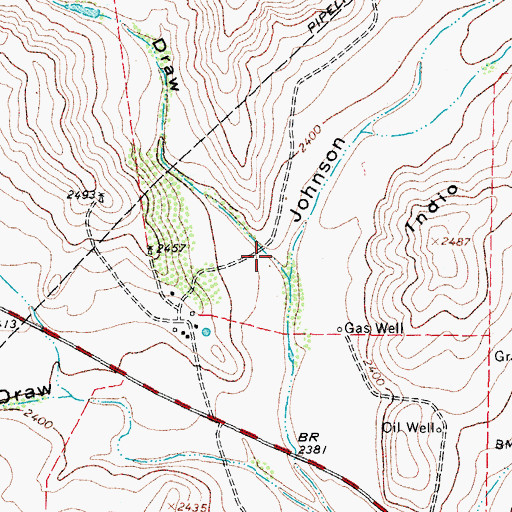 Topographic Map of Wildcat Draw, TX