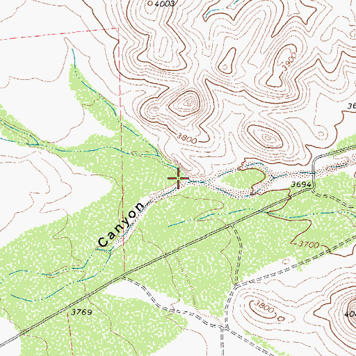 Topographic Map of Wildcat Draw, TX
