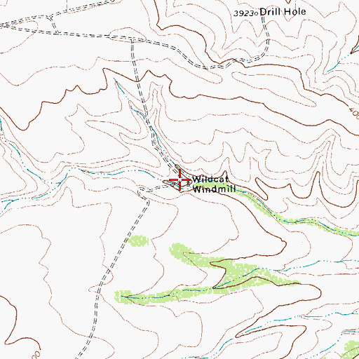 Topographic Map of Wildcat Windmill, TX