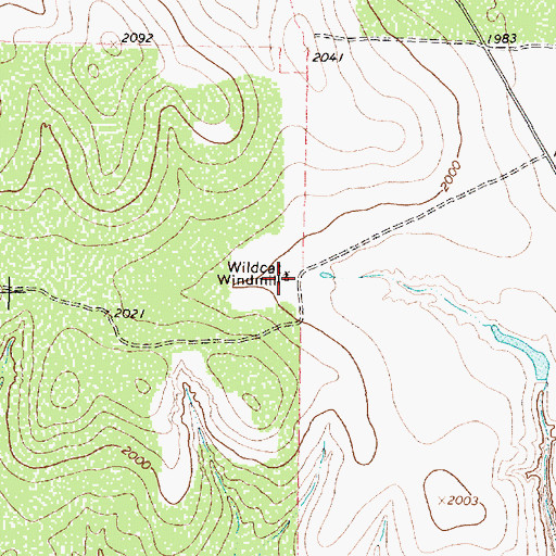 Topographic Map of Wildcat Windmill, TX