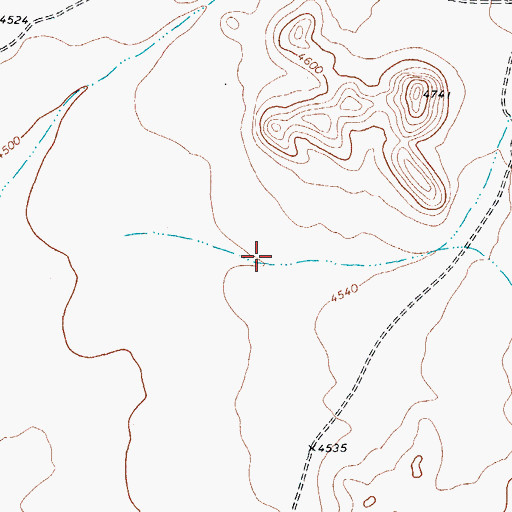 Topographic Map of Wildhorse Draw, TX
