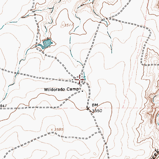 Topographic Map of Wildorado Camp, TX
