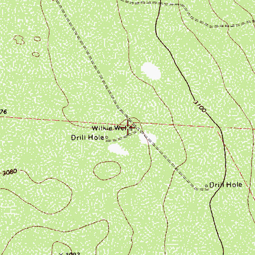 Topographic Map of Wilkie Well, TX
