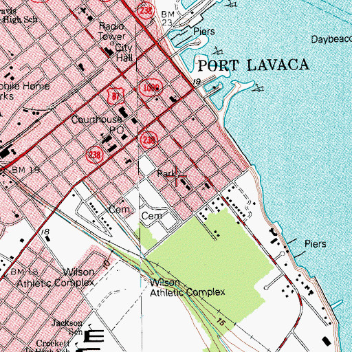 Topographic Map of Wilkins School, TX