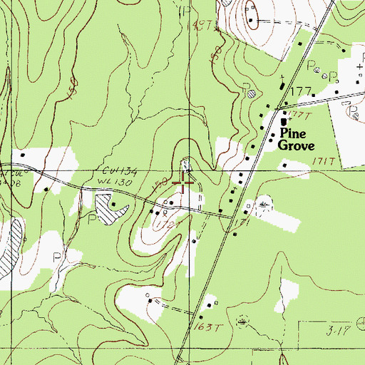 Topographic Map of Wilkinson Cemetery, TX