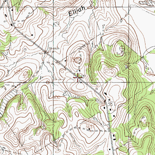Topographic Map of Williams Cemetery, TX