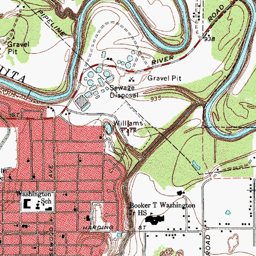 Topographic Map of Williams Park, TX