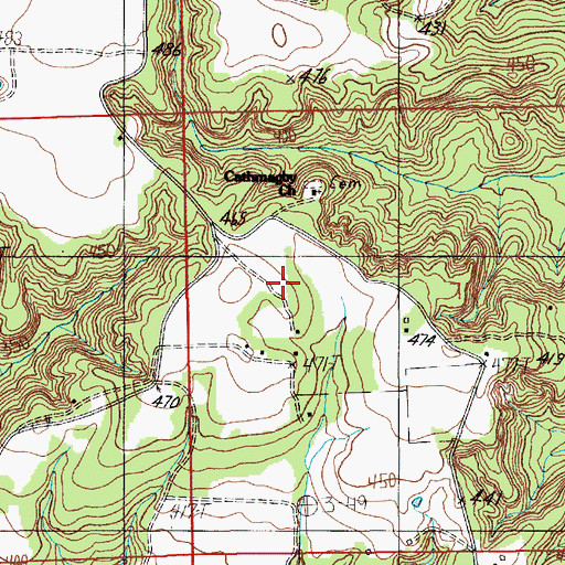 Topographic Map of Cathmagby Church, AL