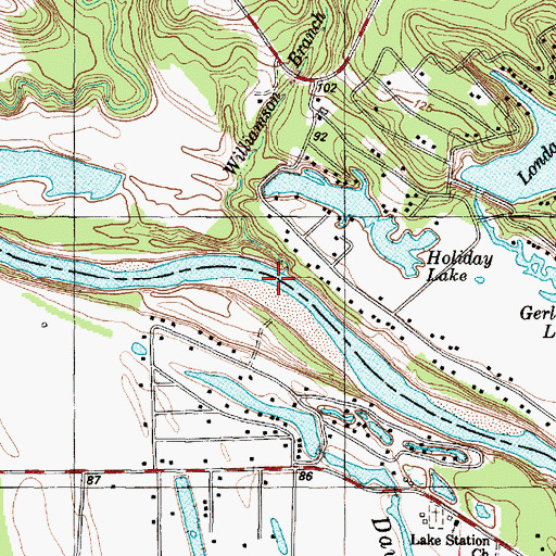 Topographic Map of Williamson Branch, TX