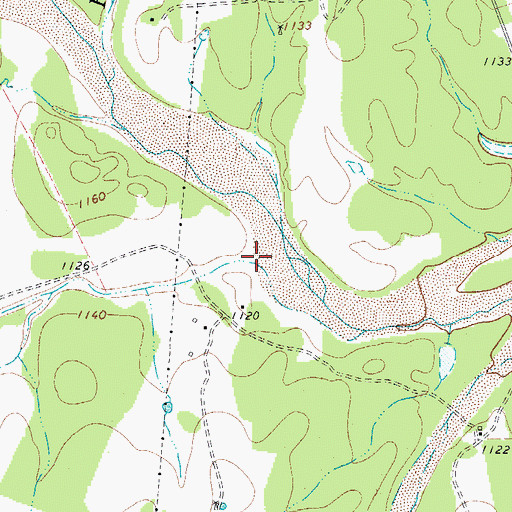 Topographic Map of Willow Branch, TX