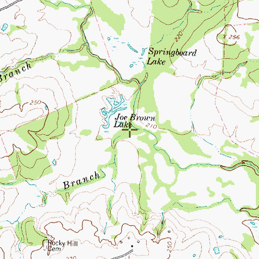 Topographic Map of Willow Branch, TX