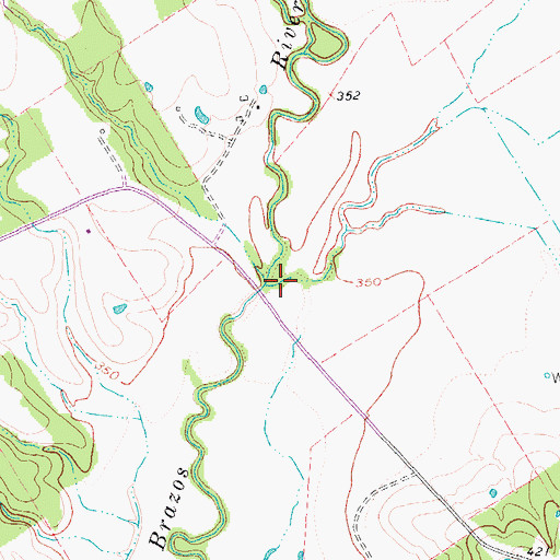Topographic Map of Willow Creek, TX