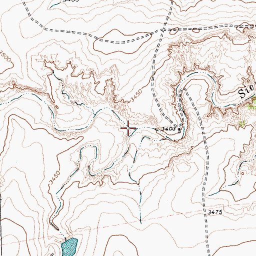 Topographic Map of Willow Creek, TX