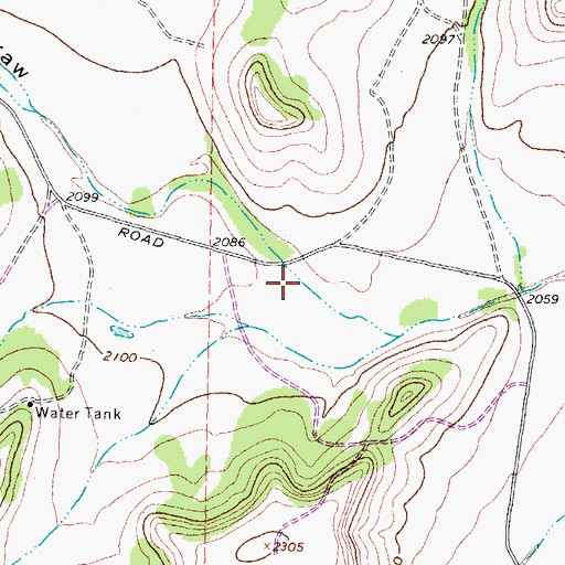 Topographic Map of Willow Draw, TX