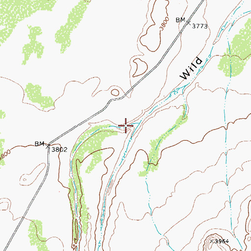 Topographic Map of Willow Draw, TX
