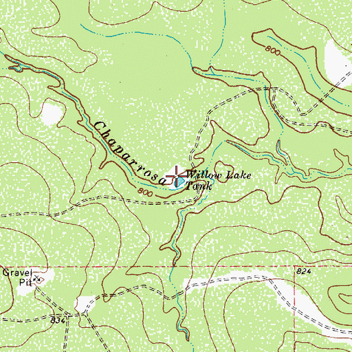Topographic Map of Willow Lake Tank, TX