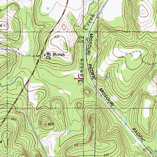 Topographic Map of Willow Slough, TX