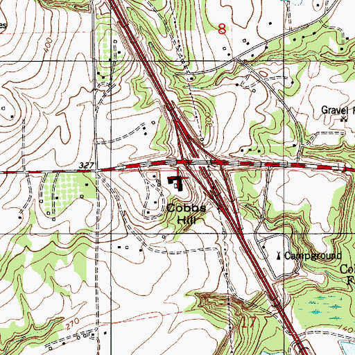 Topographic Map of Cobbs Hill, AL