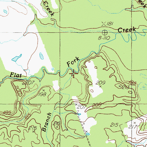 Topographic Map of Willsie Branch, TX
